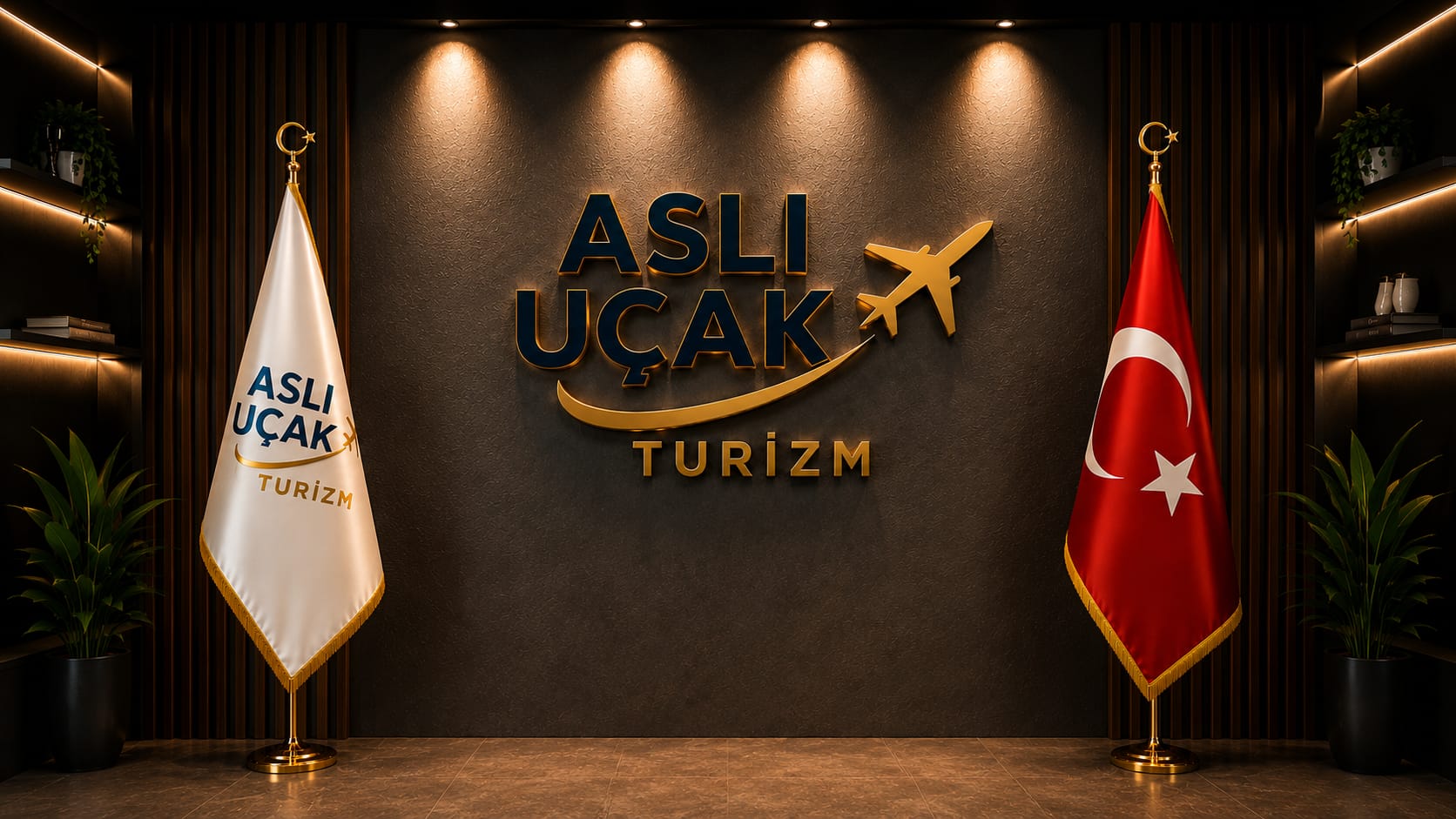Aslı Uçak Turizm kurumsal ofis ve karşılama alanı